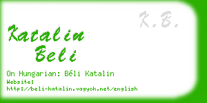 katalin beli business card